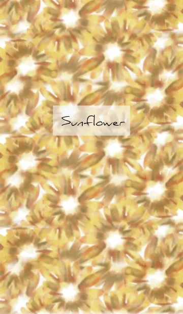 [LINE着せ替え] グレー : 水彩のひまわりの画像1