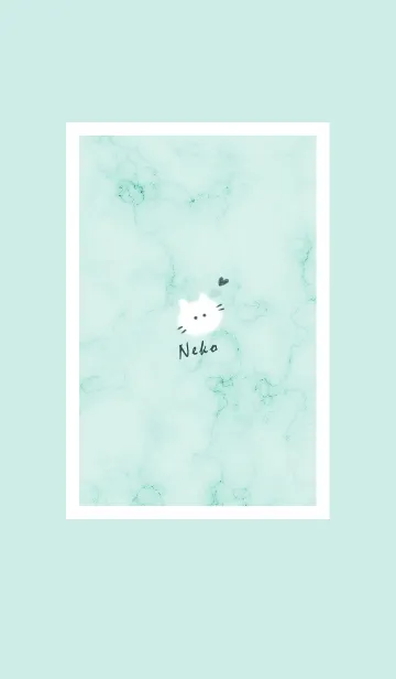 [LINE着せ替え] ～大理石と猫♥グリーン14_1～の画像1