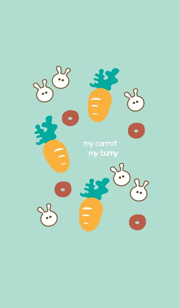 [LINE着せ替え] My carrot & My bunny 11の画像1