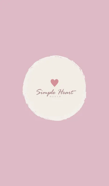 [LINE着せ替え] Simple Heart Dusky Pink-MEKYM 18の画像1