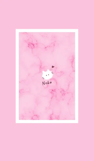 [LINE着せ替え] ～大理石と猫♥ピンク12_1～の画像1