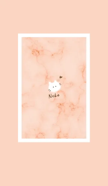 [LINE着せ替え] ～大理石と猫♥オレンジ13_1～の画像1