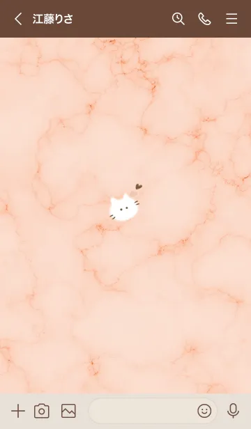 [LINE着せ替え] ～大理石と猫♥オレンジ13_1～の画像3