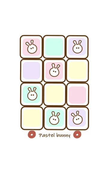 [LINE着せ替え] mini pastel bunny 8の画像1