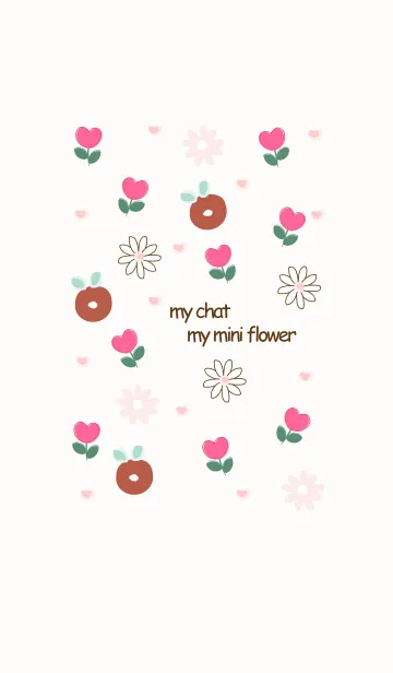 [LINE着せ替え] Minimal pink flowers 14 :)の画像1