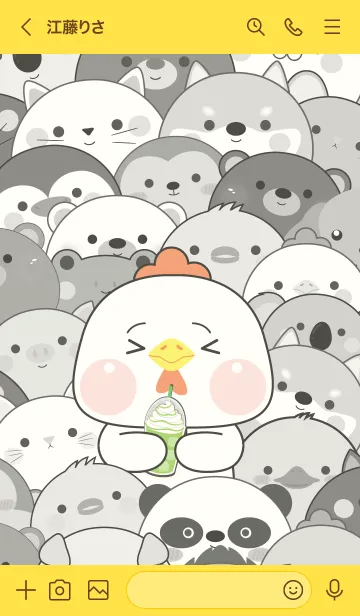 [LINE着せ替え] Simple Special White Chicken Theme (JP)の画像3