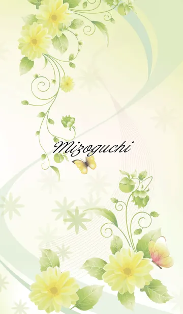 [LINE着せ替え] みぞぐち用 Butterflies and flowersの画像1