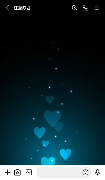 [LINE着せ替え] - Beautiful Duck Blue Heart -の画像3