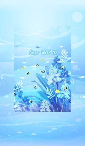 [LINE着せ替え] クリアな海の世界と熱帯魚・ブルーパープルの画像1
