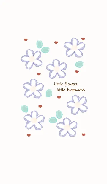 [LINE着せ替え] mini baby blue & white flowers 15の画像1