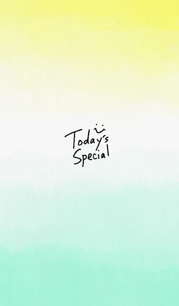 [LINE着せ替え] 水彩グラデーション イエロー グリーン7の画像1