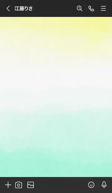 [LINE着せ替え] 水彩グラデーション イエロー グリーン7の画像3