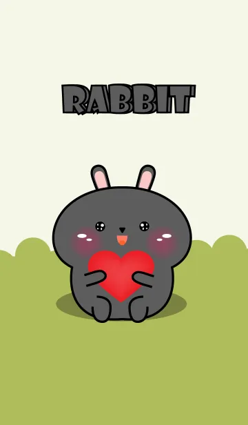 [LINE着せ替え] Mood Black Rabbit Theme (JP)の画像1