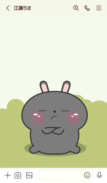 [LINE着せ替え] Mood Black Rabbit Theme (JP)の画像3