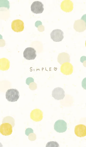 [LINE着せ替え] 水彩 丸 くすみグレー3の画像1