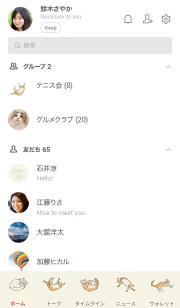 [LINE着せ替え] よく寝るネコ 2の画像2