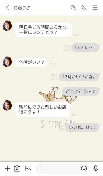 [LINE着せ替え] よく寝るネコ 2の画像4