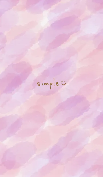 [LINE着せ替え] 水彩滲み ピンク パープル8の画像1