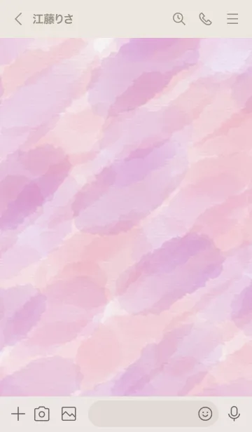 [LINE着せ替え] 水彩滲み ピンク パープル8の画像3