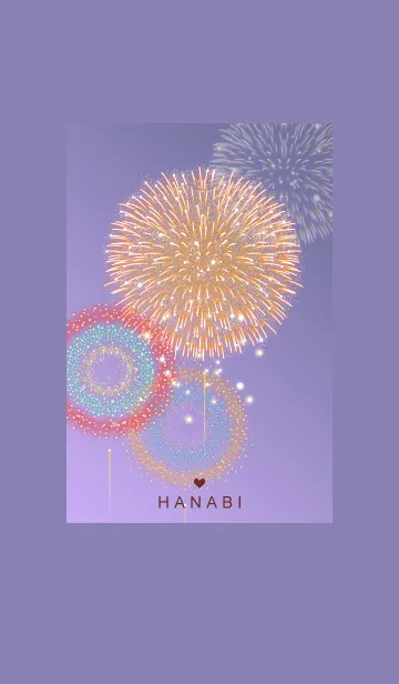 [LINE着せ替え] ～花火2★パープル03_1～の画像1