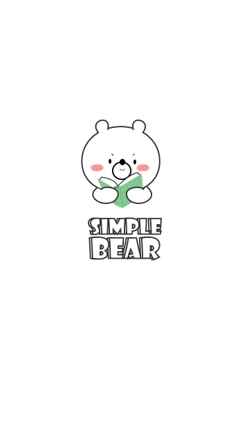 [LINE着せ替え] White Bear Simple Theme (JP)の画像1