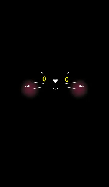 [LINE着せ替え] Face Black Cat Simple Theme (JP)の画像1