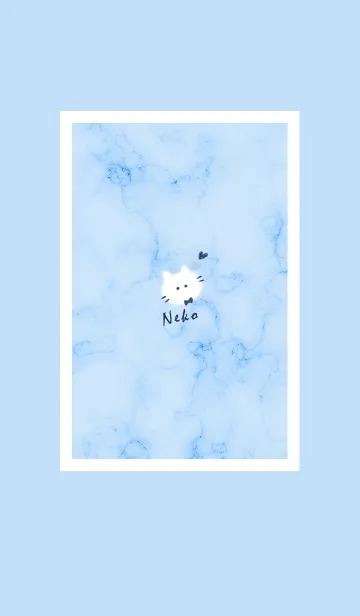[LINE着せ替え] ～大理石と猫♥ブルー10_1～の画像1