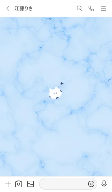[LINE着せ替え] ～大理石と猫♥ブルー10_1～の画像3