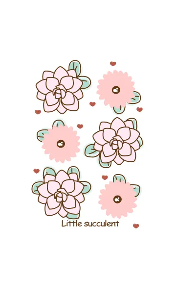 [LINE着せ替え] Little pastel succulent 9の画像1