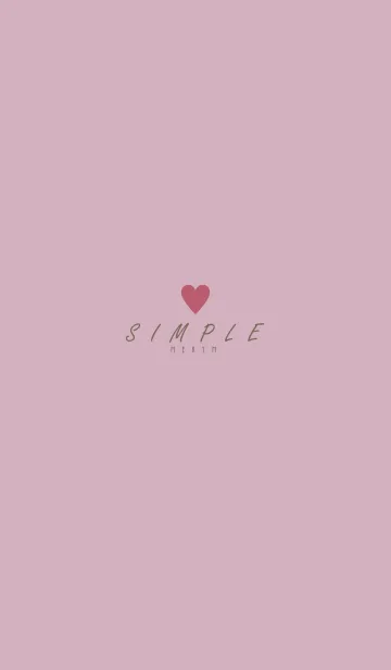 [LINE着せ替え] DUSKY PINK BROWN.SIMPLE -HEART- 3の画像1