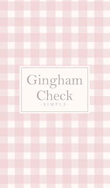 [LINE着せ替え] Gingham Check Natural Pink 26 -MEKYM-の画像1