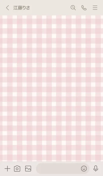 [LINE着せ替え] Gingham Check Natural Pink 26 -MEKYM-の画像3