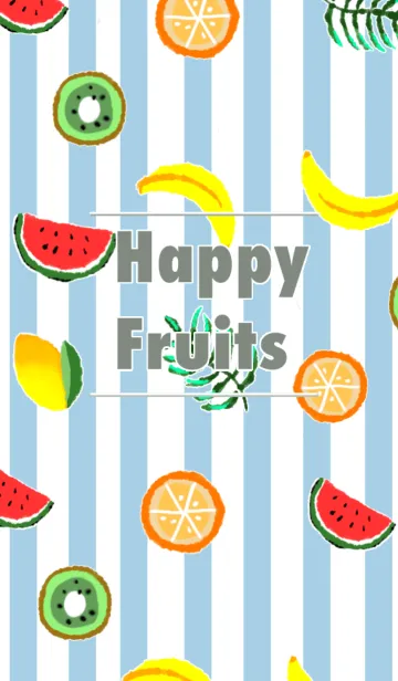 [LINE着せ替え] ♡Happy Fruits_cute colors♡の画像1