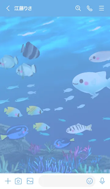 [LINE着せ替え] 癒しの水族館の画像3