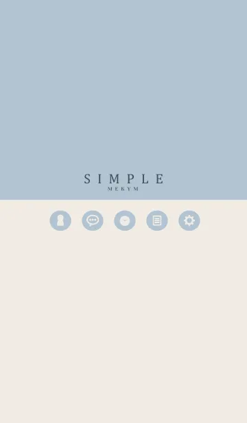 [LINE着せ替え] SIMPLE ICON BLUE-MEKYM 22の画像1