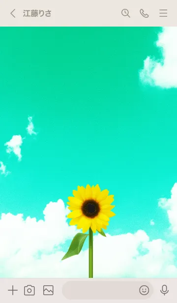 [LINE着せ替え] ～向日葵★グリーン03_1～の画像3