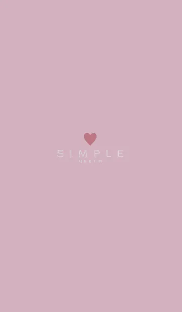 [LINE着せ替え] DUSKY PINK.SIMPLE -HEART- 4の画像1