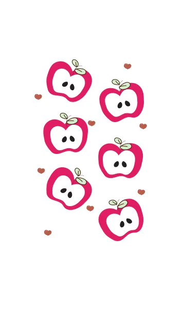 [LINE着せ替え] Lovely apples theme 18の画像1