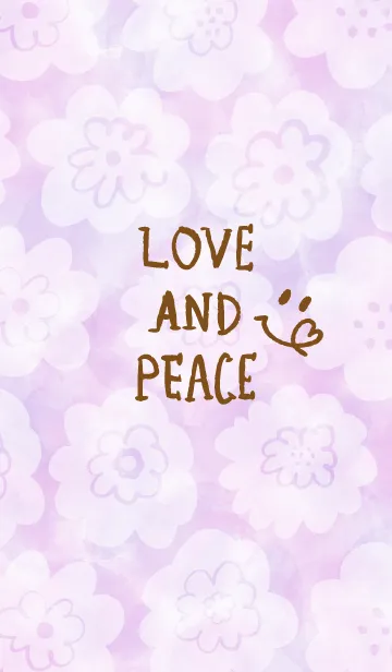 [LINE着せ替え] 水彩にじみ白花スマイル8の画像1