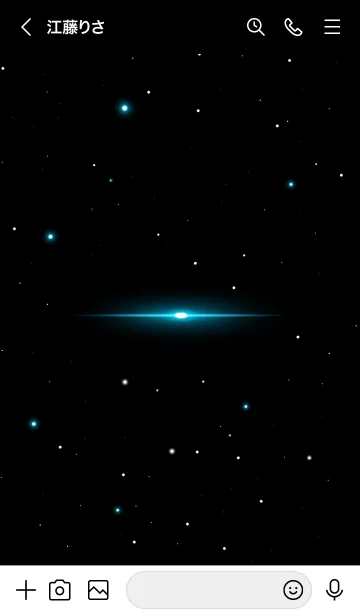 [LINE着せ替え] Starry Sky -DUCK BLUE STAR-の画像3