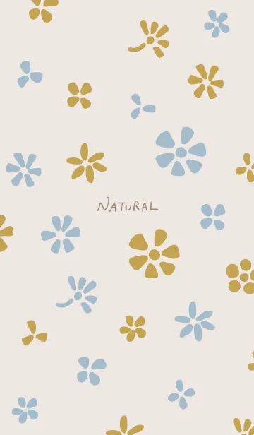 [LINE着せ替え] 小花たくさん ベージュの画像1