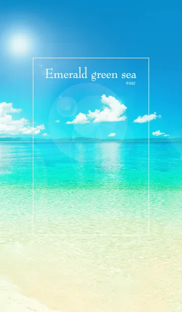 [LINE着せ替え] 心を癒すエメラルドグリーンの海の画像1
