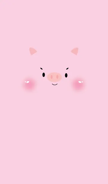 [LINE着せ替え] Face Pig Pig Simple Theme (JP)の画像1