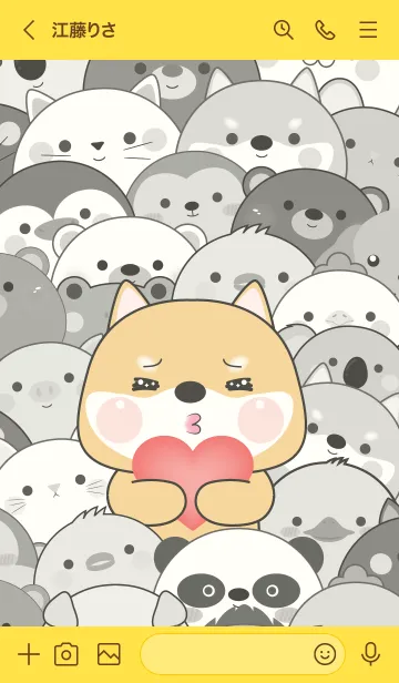 [LINE着せ替え] Simple Special Shiba Inu Theme (JP)の画像3