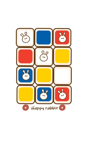 [LINE着せ替え] Happy little bunny 9の画像1