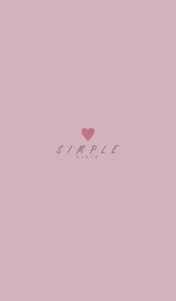 [LINE着せ替え] DUSKY PINK BROWN.SIMPLE -HEART- 4の画像1