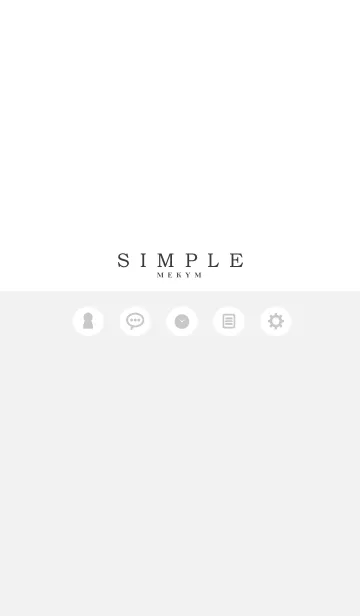 [LINE着せ替え] SIMPLE ICON WHITE-MEKYM 21.の画像1