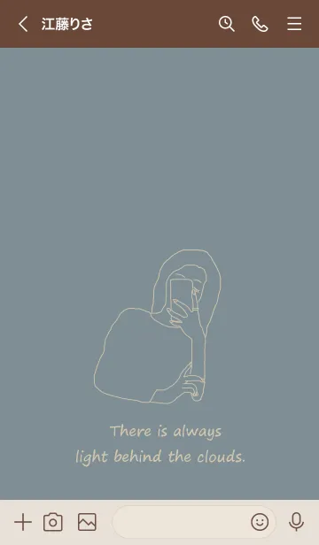 [LINE着せ替え] selfie girl /blue beigeの画像3