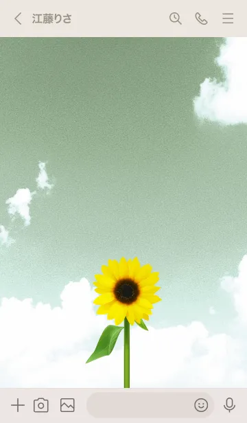 [LINE着せ替え] ～向日葵★グリーン09_1～の画像3