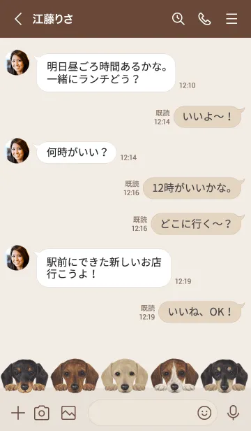 [LINE着せ替え] わんわんドッグ - ダックスフンド -の画像4